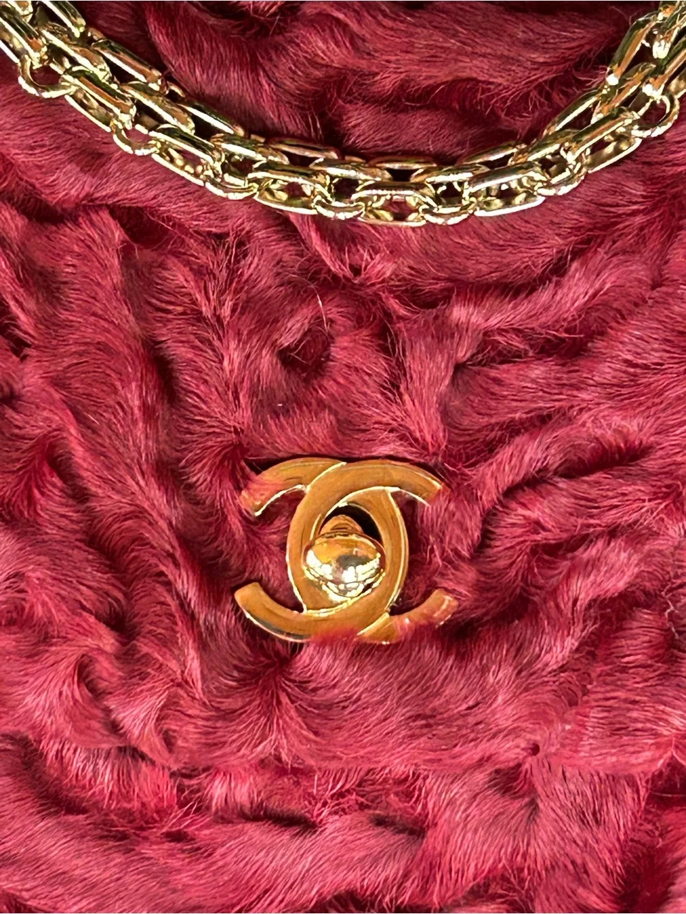 Rare Vintage Chanel Broadtail Mini Bag New